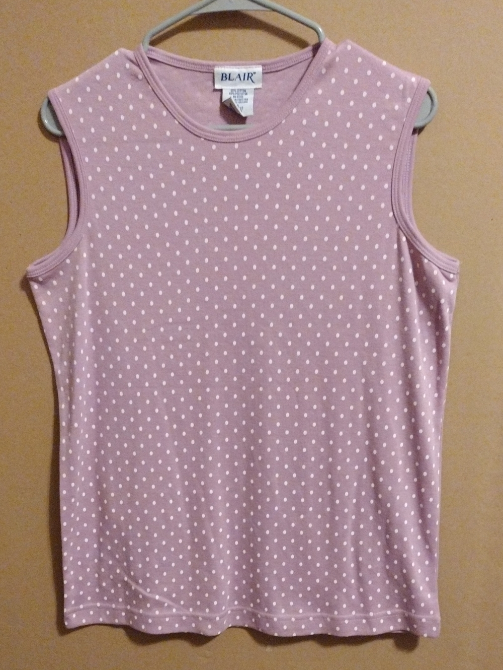 New Blair Purple Polka Dot Sleeveless Tank